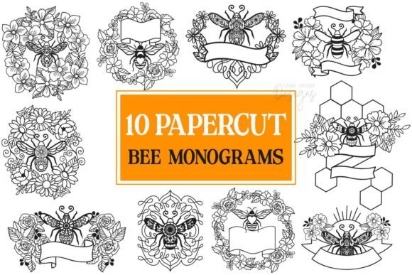 10 Papercut Floral Monograms with Bees Review