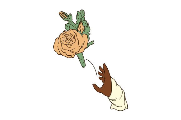 African-American Bride Throwing Flowers