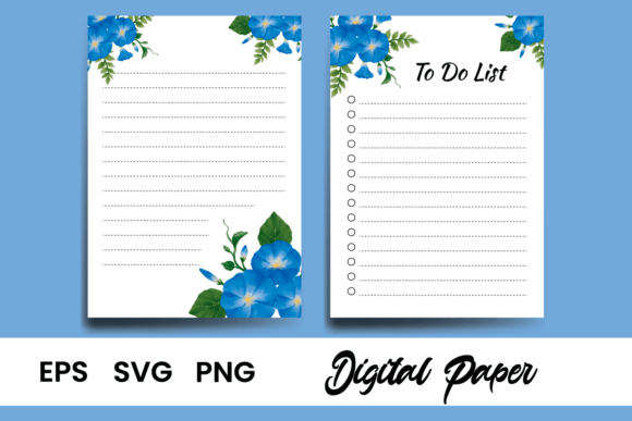 Blue Flower SVG for Print Templates and Graphics