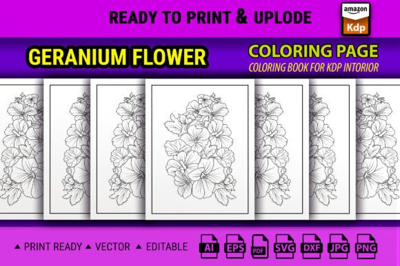 Geranium Flower Coloring Flower