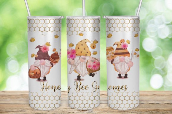 Honey Bee Gnome Tumbler Wrap Graphics for Crafts
