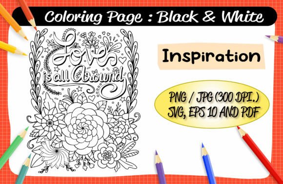 Inspiration Coloring Page. 59 - A Versatile Graphics Asset for Coloring Pages Amp