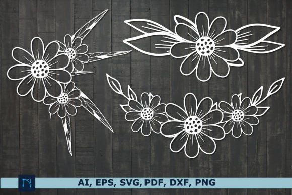 Laser Cut Flowers for Wall Decor
