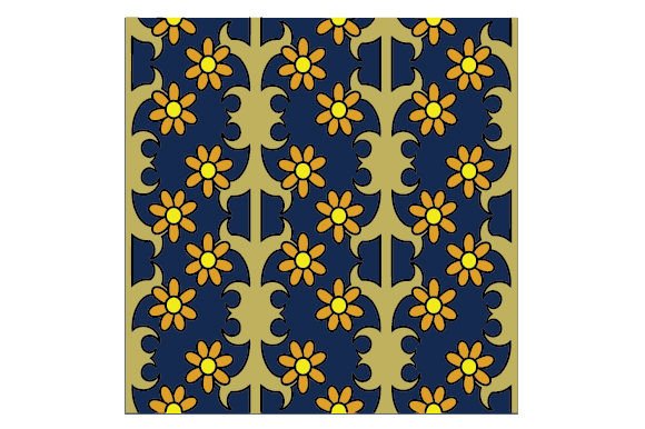 Lattice Pattern, Flowers Crafts Design Asset