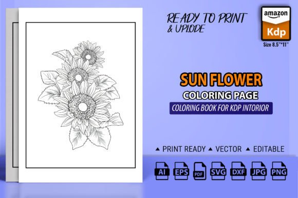 Rose Coloring Page for Adult Kids Graphics