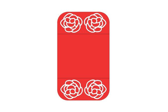 Roses Red Laced Envelope for Wedding Crafts