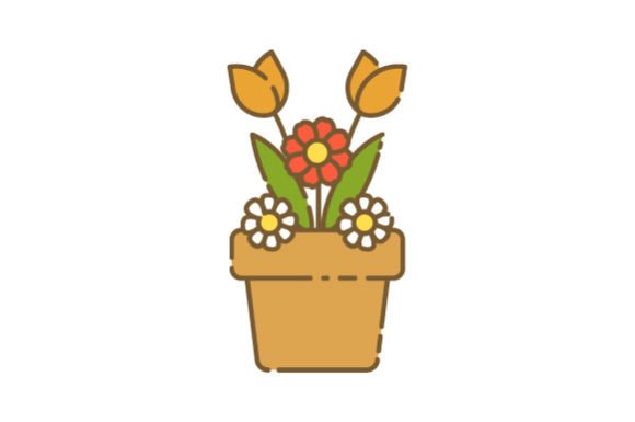 Spring Flowers Icon for Crafts and Seasonal Design