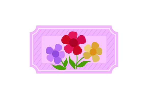 Spring Ticket Flowers Graphic Design Asset