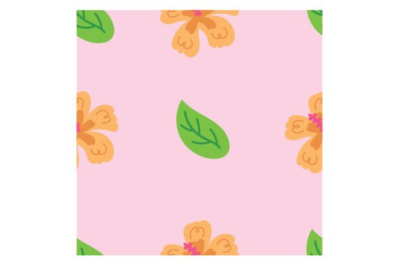 Tropical Spring Leaves with Flowers Seamless Pattern for Crafts and Spring